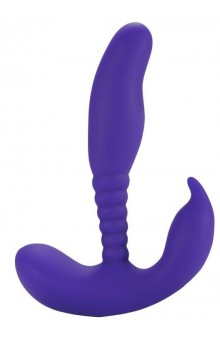 Фиолетовый стимулятор простаты Anal Pleasure Dual Vibrating Prostate Stimulator - 13,5 см.