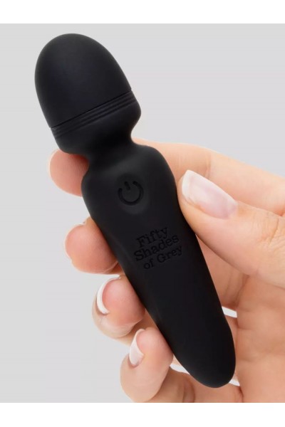 Черный мини-wand Sensation Rechargeable Mini Wand Vibrator - 10,1 см.