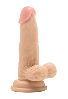 Телесный фаллоимитатор Realistic Cock 6  With Scrotum - 15 см.