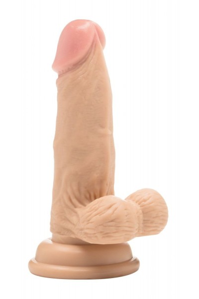 Телесный фаллоимитатор Realistic Cock 6  With Scrotum - 15 см.