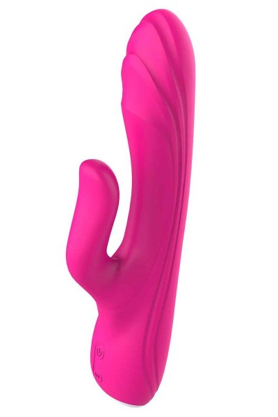 Ярко-розовый вибратор-кролик Flexible G-spot Vibe - 21 см.