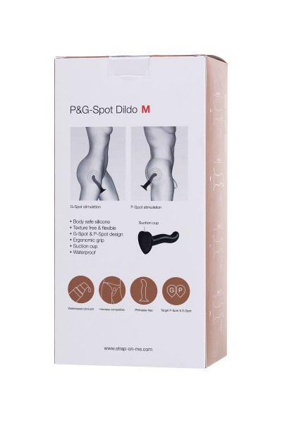 Черный стимулятор для пар P G-Spot Dildo Size M - 18 см.