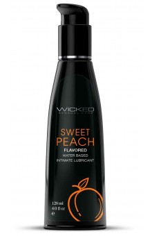 Лубрикант с ароматом спелого персика Wicked Aqua Sweet Peach - 120 мл.