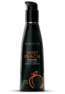 Лубрикант с ароматом спелого персика Wicked Aqua Sweet Peach - 120 мл.