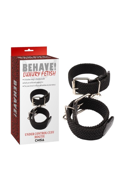 Черные наручники Under Control Cuff Hogtie