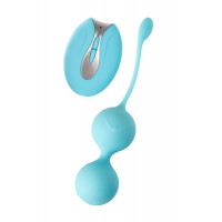 Голубые виброшарики LUCIA с пультом ДУ