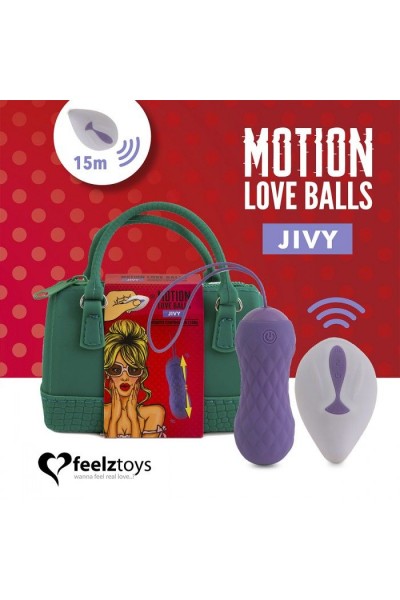 Фиолетовые вагинальные шарики Remote Controlled Motion Love Balls Jivy