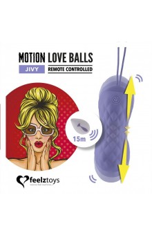 Фиолетовые вагинальные шарики Remote Controlled Motion Love Balls Jivy