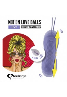 Фиолетовые вагинальные шарики Remote Controlled Motion Love Balls Jivy