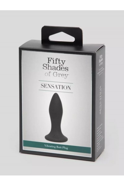 Черная анальная вибропробка Sensation Rechargeable Vibrating Butt Plug - 8,9 см.