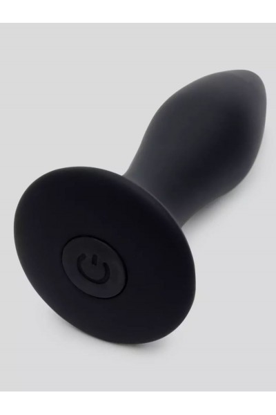 Черная анальная вибропробка Sensation Rechargeable Vibrating Butt Plug - 8,9 см.