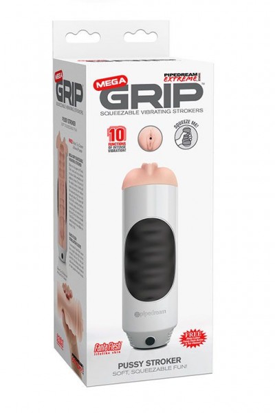 Мастурбатор-вагина Mega Grip Vibrating Stroker Pussy