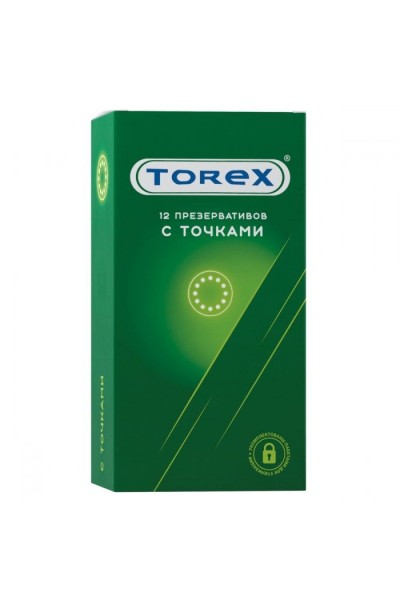 Текстурированные презервативы Torex  С точками  - 12 шт.