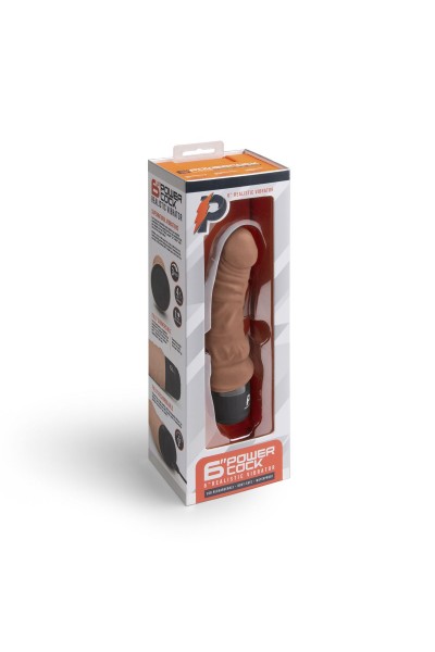 Кофейный вибратор-реалистик 6  Realistic Vibrator - 17 см.