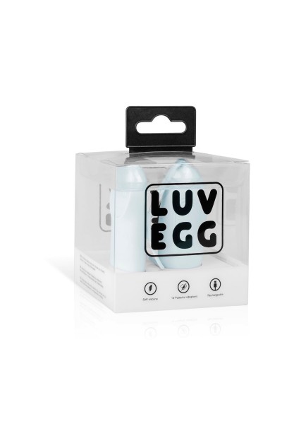 Нежно-голубое виброяйцо LUV EGG с пультом ДУ