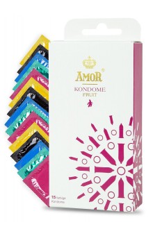 Ароматизированные презервативы AMOR Fruit - 15 шт.