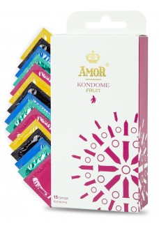 Ароматизированные презервативы AMOR Fruit - 15 шт.