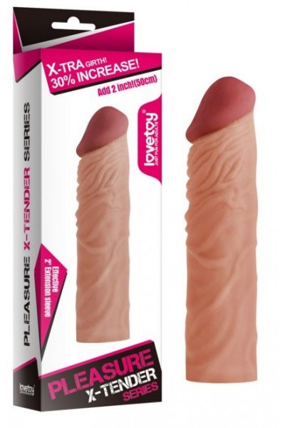 Насадка-фаллоимитатор Super-Realistic Penis - 19,5 см.