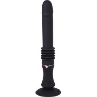 Черная секс-машина ThrillExtanda с функцией поступательных движений - 28,5 см.