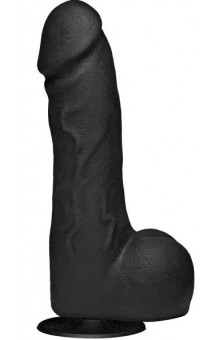 Черный фаллоимитатор The Perfect Cock With Removable Vac-U-Lock Suction Cup - 19 см.