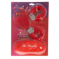 Набор для влюблённых: наручники, повязка, перо