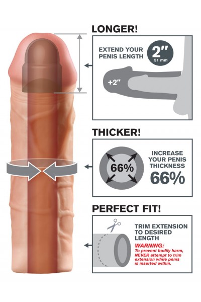 Телесная насадка Mega 2 Extension - 20 см.