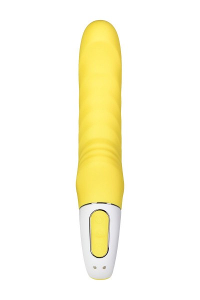 Жёлтый вибратор Satisfyer Yummy Sunshine - 22,5 см.