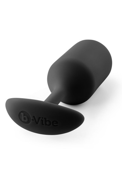 Чёрная пробка для ношения B-vibe Snug Plug 3 - 12,7 см.