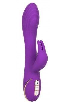 Фиолетовый вибратор-кролик с нагревом Jack Rabbit Signature Heated Silicone Rotating - 21,5 см.