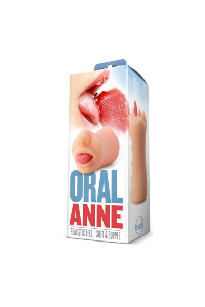 Телесный мастурбатор-ротик с язычком Oral Anne