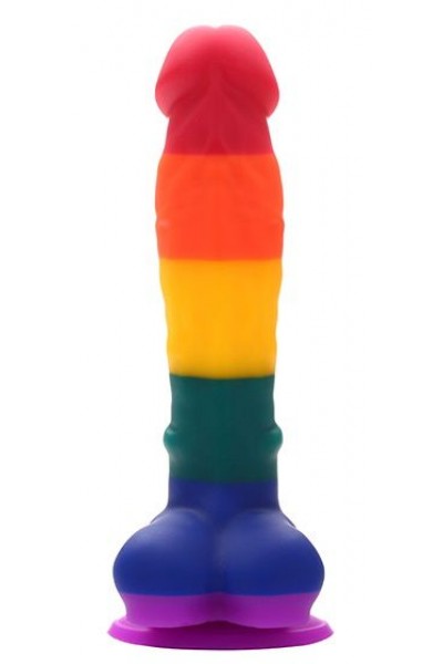 Разноцветный фаллоимитатор-реалистик COLOURFUL DILDO - 21,5 см.