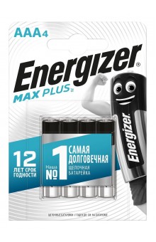 Батарейки Energizer MAX PLUS LR03/E92 AAA 1.5V - 4 шт.