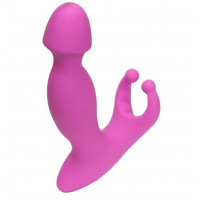 Розовый стимулятор простаты с усиками - 15 см.