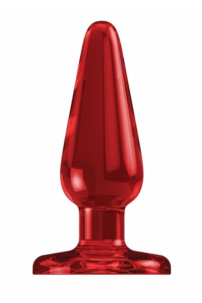 Красная анальная пробка Butt Plug Basic 3 Inch - 7,6 см.