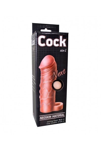 Фаллоудлинитель с кольцом COCK size L - 16,5 см.