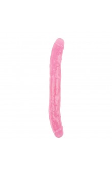 Розовый двусторонний фаллоимитатор 12.8 Inch Dildo - 32,5 см.