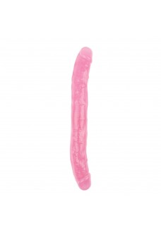 Розовый двусторонний фаллоимитатор 12.8 Inch Dildo - 32,5 см.