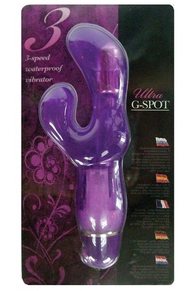 Фиолетовый вибратор для точки G ULTRA G-SPOT - 15 см.