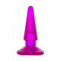 Фиолетовая анальная пробка BUTT PLUG - 9,5 см.