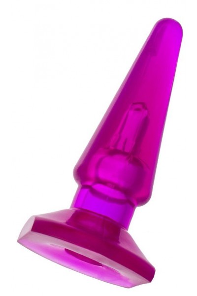 Фиолетовая анальная пробка BUTT PLUG - 9,5 см.