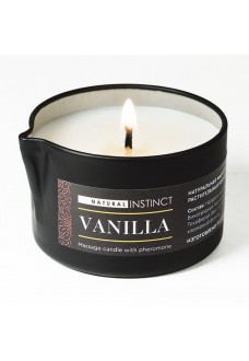 Массажная свеча с феромонами Natural Instinct VANILLA - 70 мл.