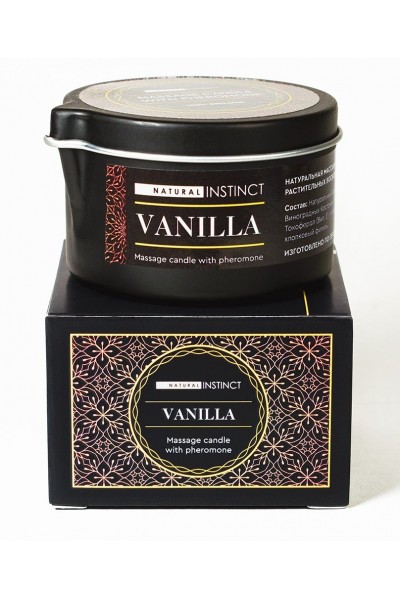 Массажная свеча с феромонами Natural Instinct VANILLA - 70 мл.