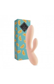 Бежевый вибратор-кролик Lea Rabbit Vibrator - 20,2 см.