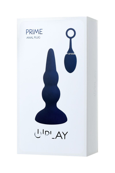 Синяя анальная вибровтулка OPlay Prime - 12 см.