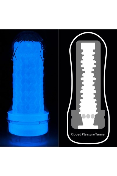 Светящийся в темноте мастурбатор Lumino Play Masturbator Ribbed