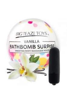 Бомбочка для ванны Bath Bomb Surprise Vanilla + вибропуля