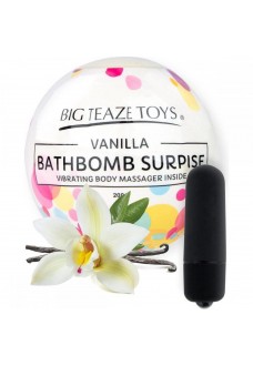 Бомбочка для ванны Bath Bomb Surprise Vanilla + вибропуля