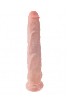 Телесный фаллоимитатор-гигант 14  Cock with Balls - 37,5 см.