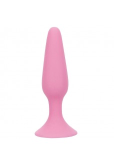 Розовая анальная пробка BEAUTIFUL BEHIND SILICONE BUTT PLUG - 11,4 см.